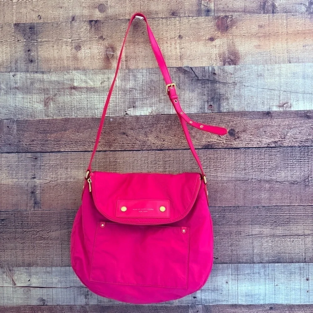 Marc By Marc Jacobs Large Pink Nylon Crossbody Bag